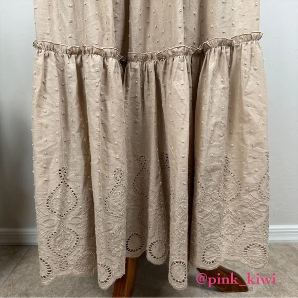 🆑 Pietro Brunelli Chloe Ruffle Sleeve Smocked Maternity Dress - Picture 13 of 16